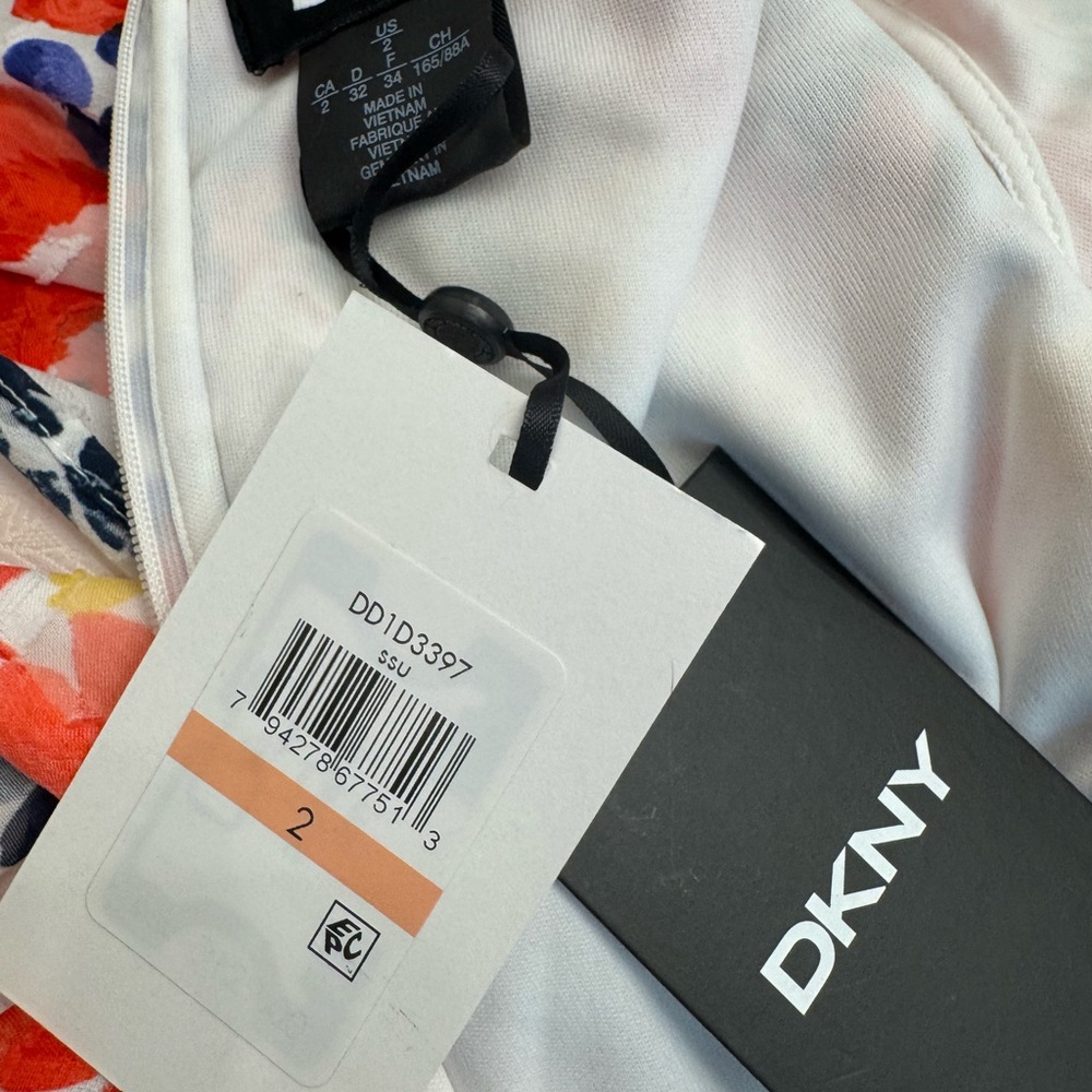 DKNY Floral Wrap Midi Dress - Multicolor - Picture 6 of 6